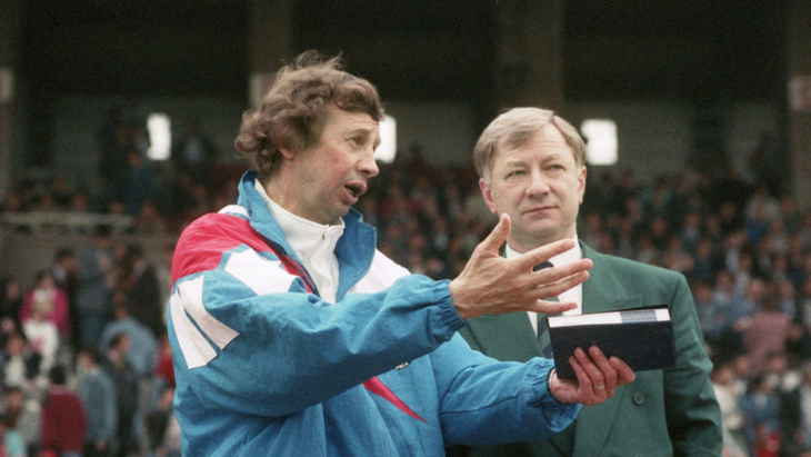 Юрий Семин и Борис Игнатьев во время работы в сборной России