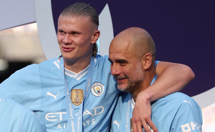 Эрлинг Холанн и Хосеп Гвардиола