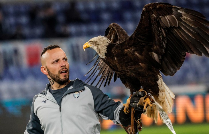 Джакомо Гарруто и талисман «Лацио» Олимпия