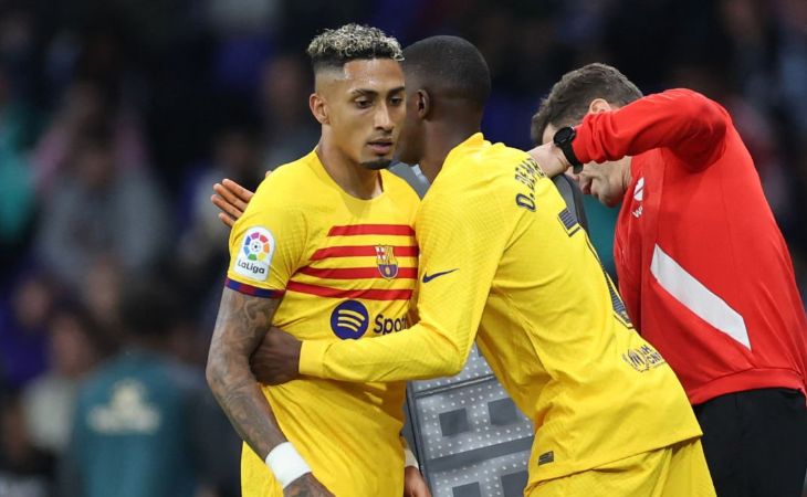 Рафинья и Усман Дембеле 