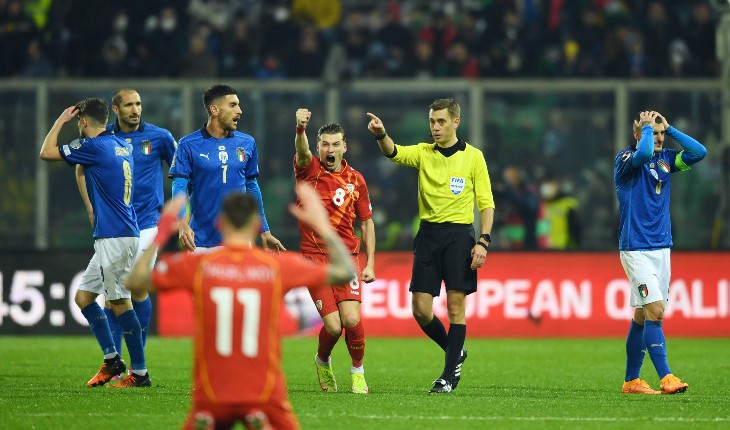 Сборная Северной Македонии не пустила итальянцев на ЧМ-2022