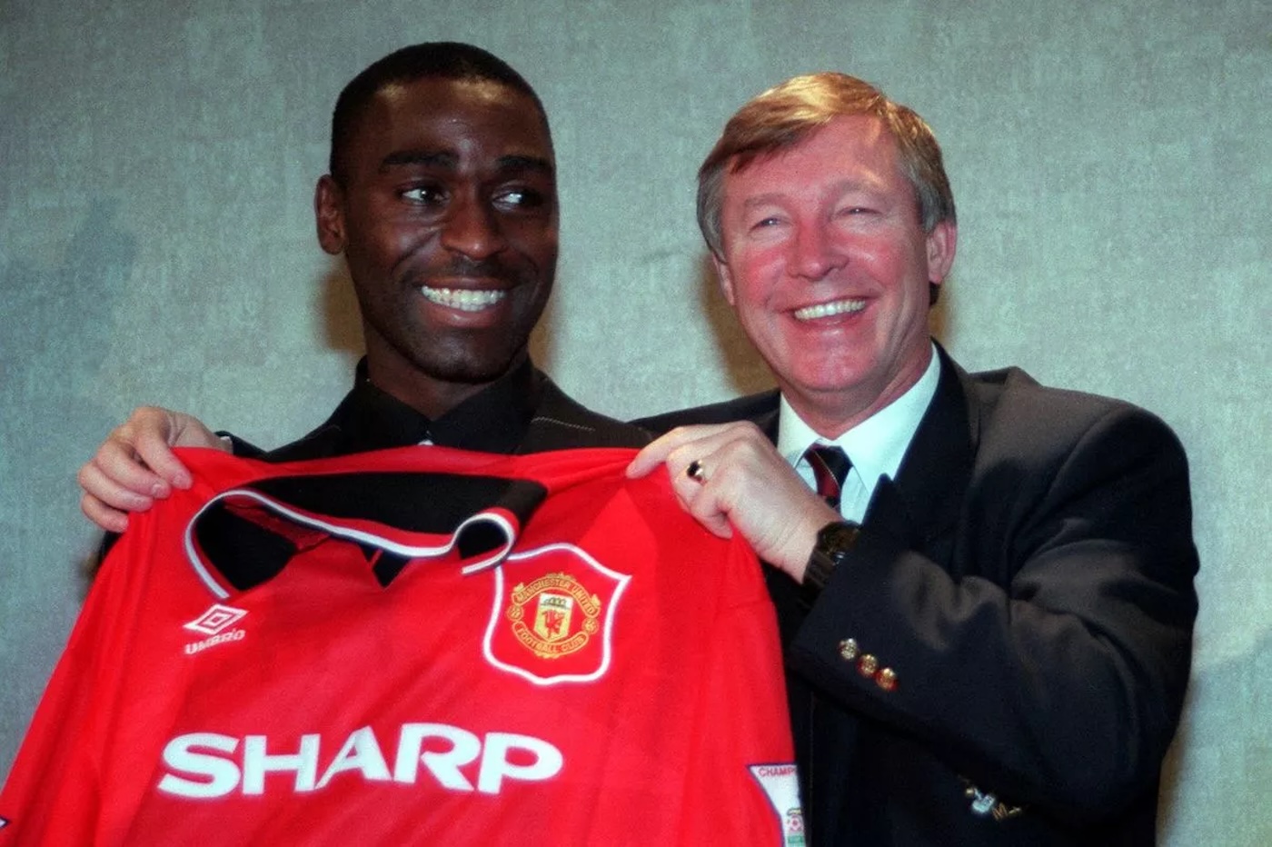 Энди Коул и Алекс Фергюсон