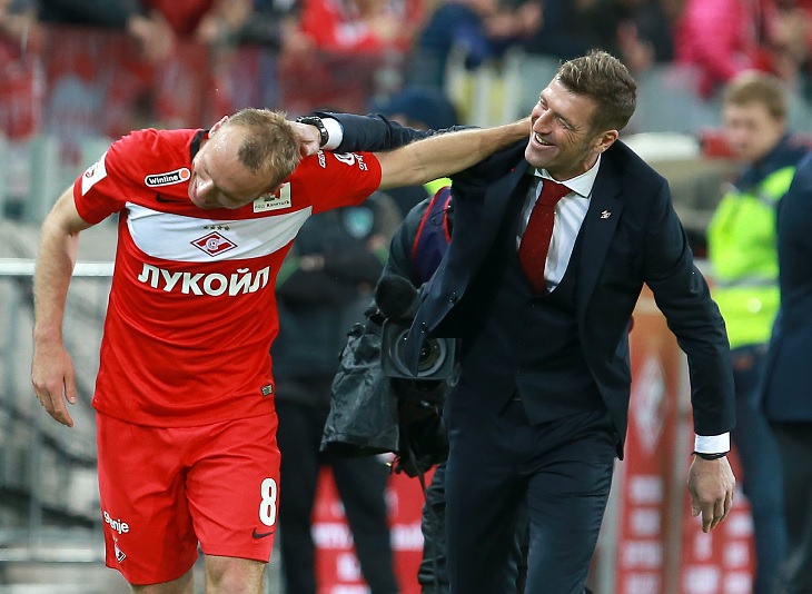 Денис Глушаков и Массимо Каррера