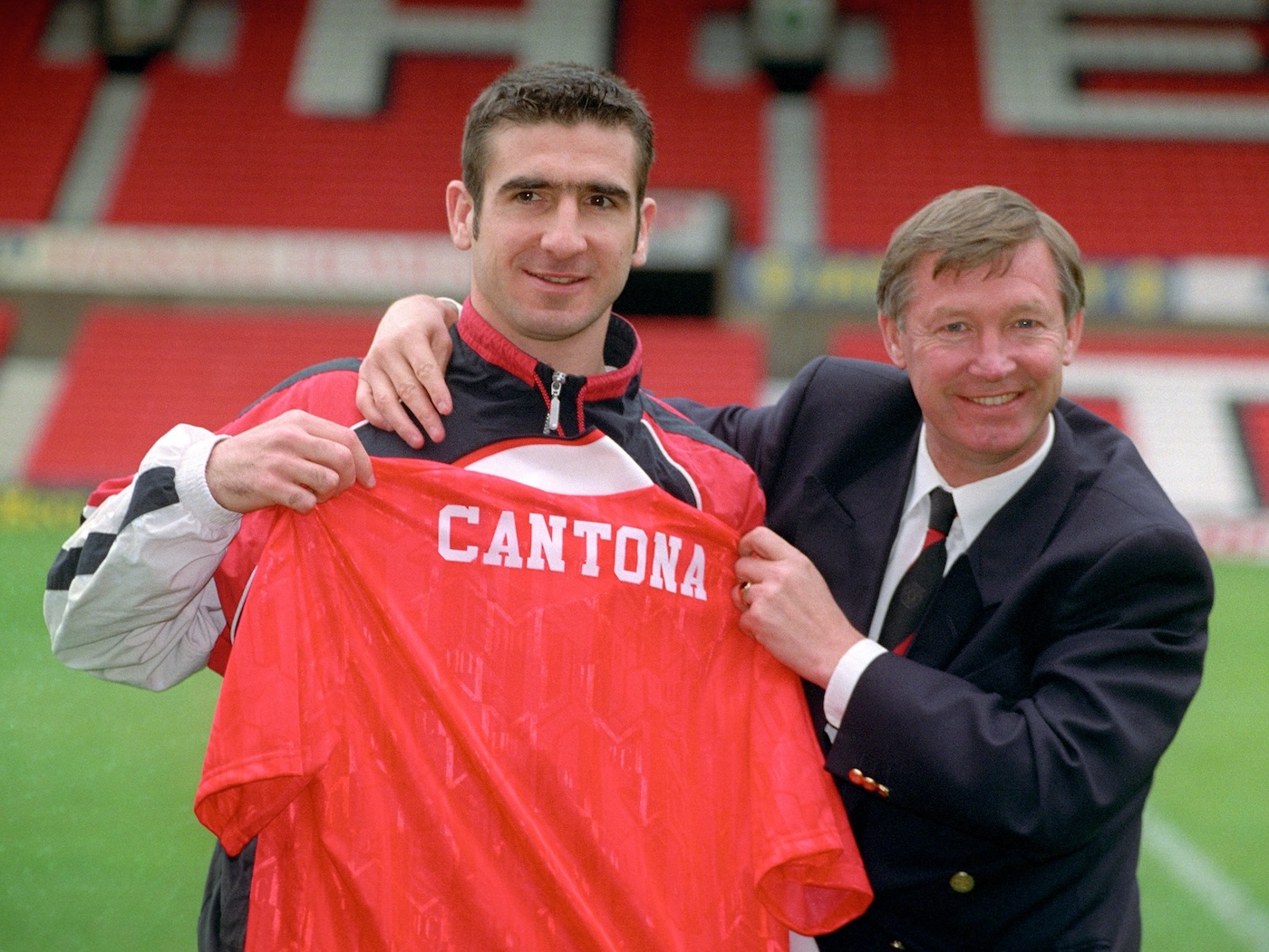 Эрик Кантона и Алекс Фергюсон