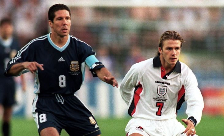 Диего Симеоне и Дэвид Бекхэм