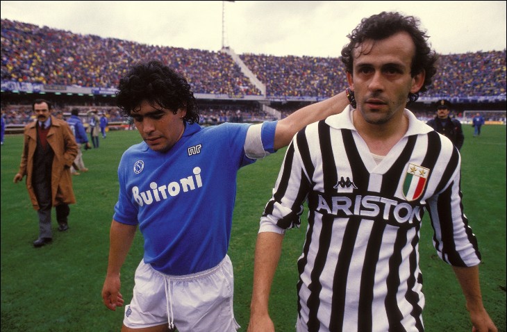 Диего Марадона и Мишель Платини