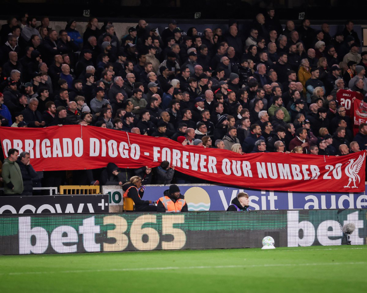 Баннер на трибуне болельщиков «Ливерпуля»