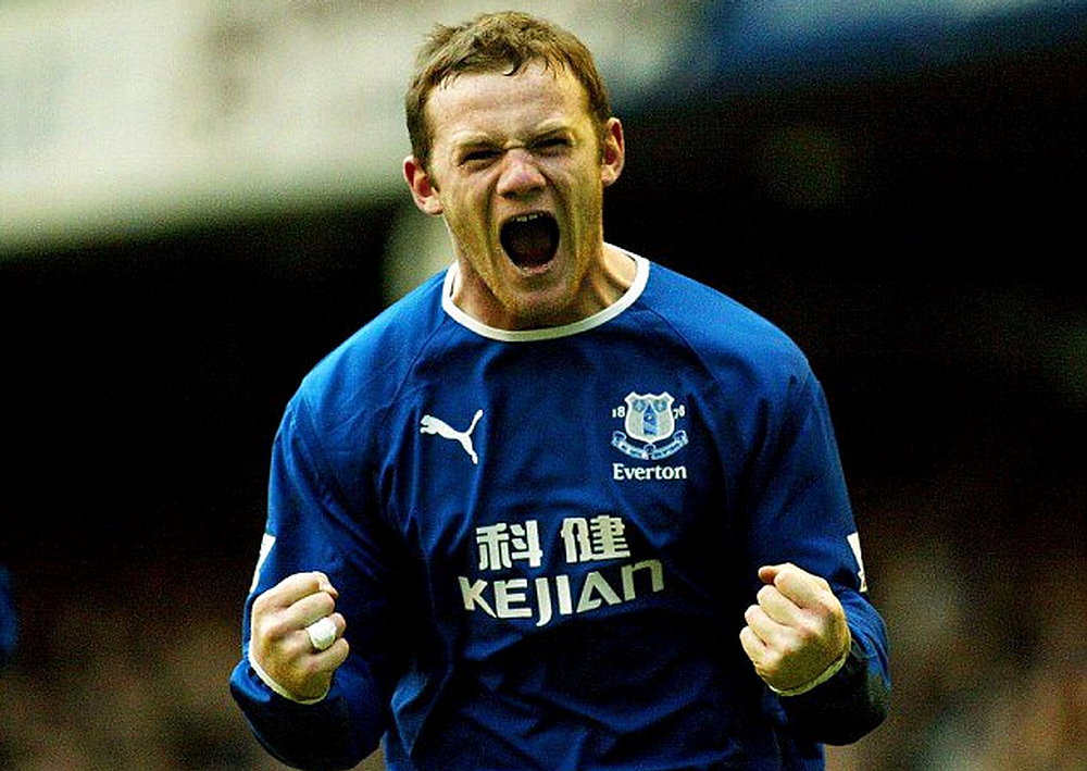 Уэйн Руни радуется первому голу в АПЛ, 2002 год