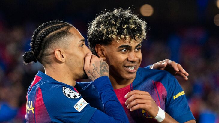 Рафинья и Ламин Ямаль