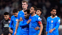 Игроки «Атлетико» празднуют выход в четвертьфинал