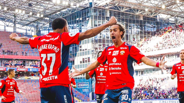 Фрагмент матча ЦСКА — «Динамо» Мх