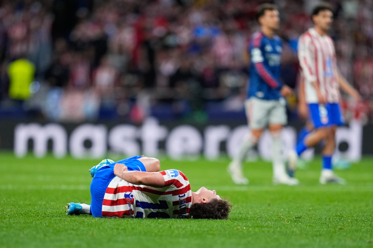 Альварес на газоне перед заменой