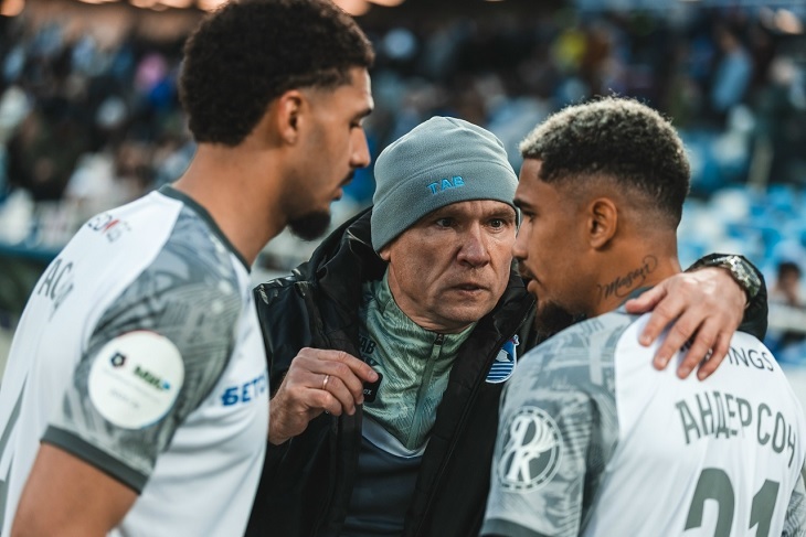 Натан Гассама, Андрей Талалаев и Эдуардо Андерсон (ФК «Балтика»)