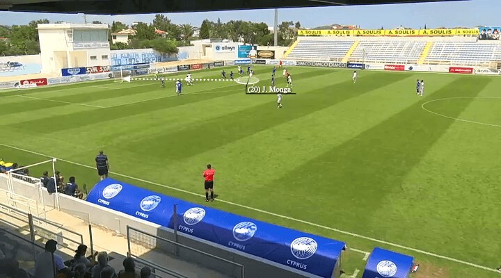 Скриншот трансляции матча Англия U18 — Кипр U18