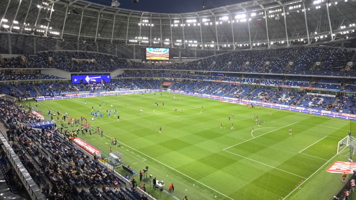 Разминка игроков «Динамо» и «Краснодара» перед матчем