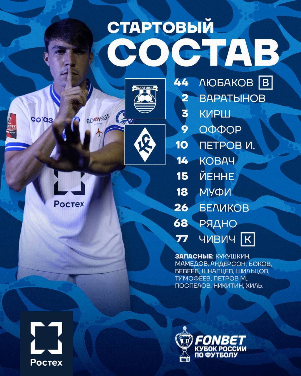 Стартовый состав «Балтики»