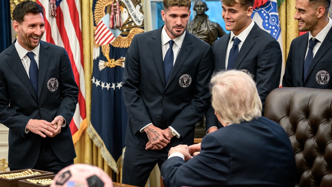 Месси на приёме у Трампа