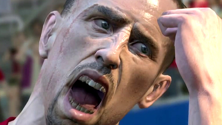 Это не кадр из «Живых мертвецов», это Франк Рибери в новом «PES 2014»