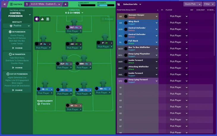 Тактика для Football Manager