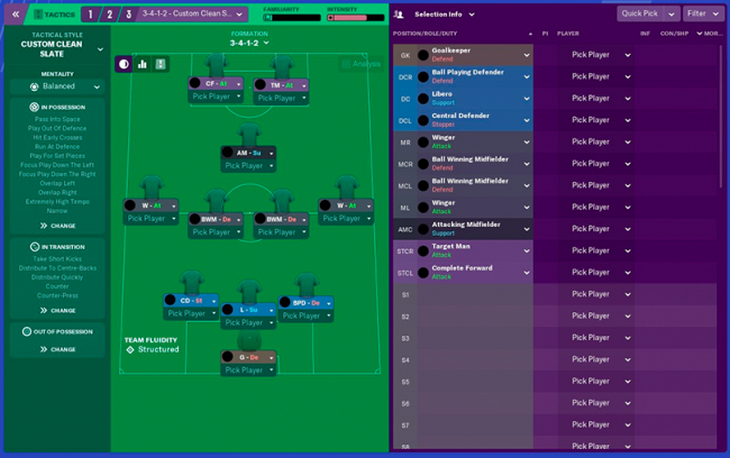 Тактика для Football Manager