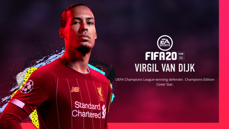 Ван Дейк на обложке FIFA 20