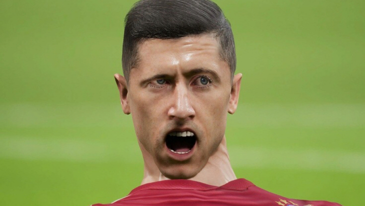 Баг с лицом Роберта Левандовского в eFootball 2022