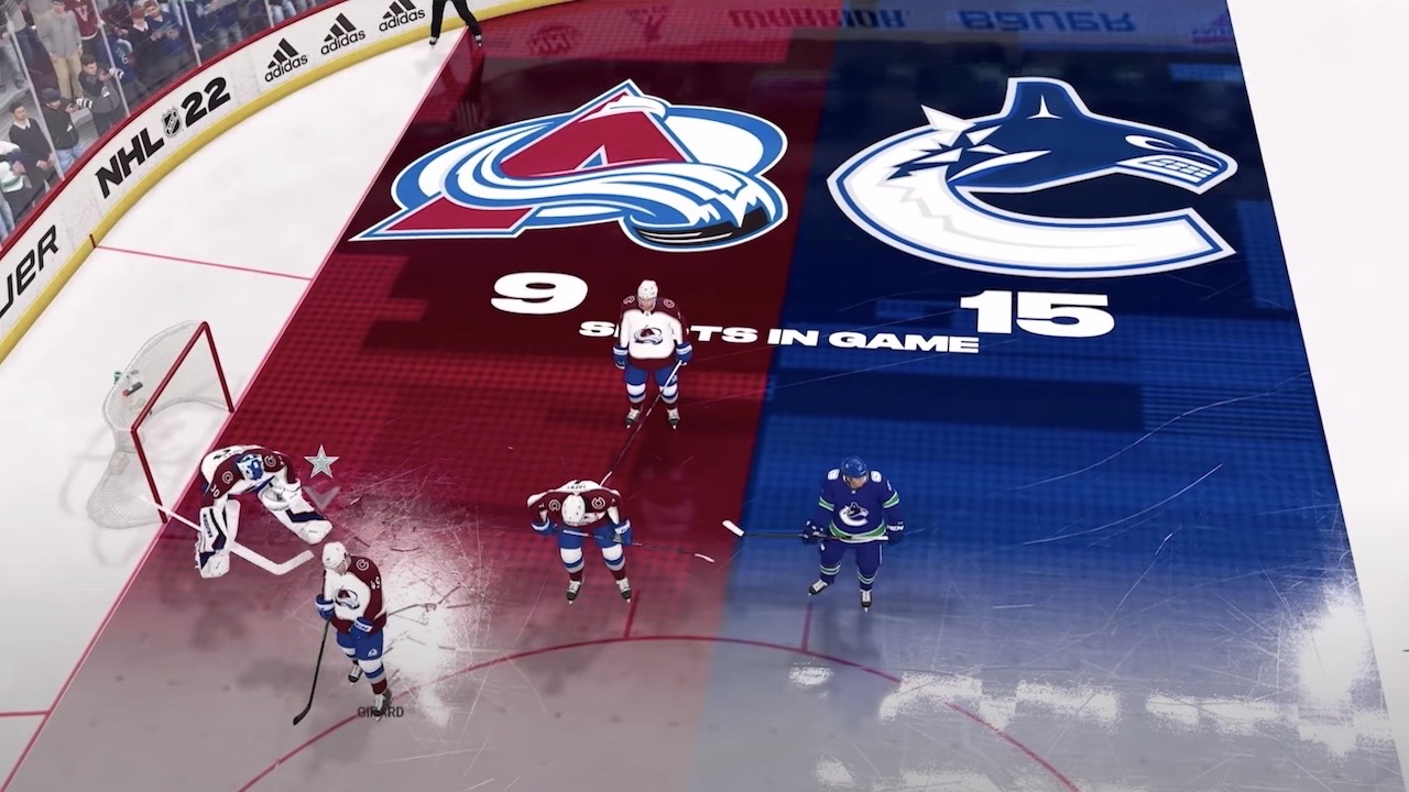 Интерактивная статистика в NHL 22