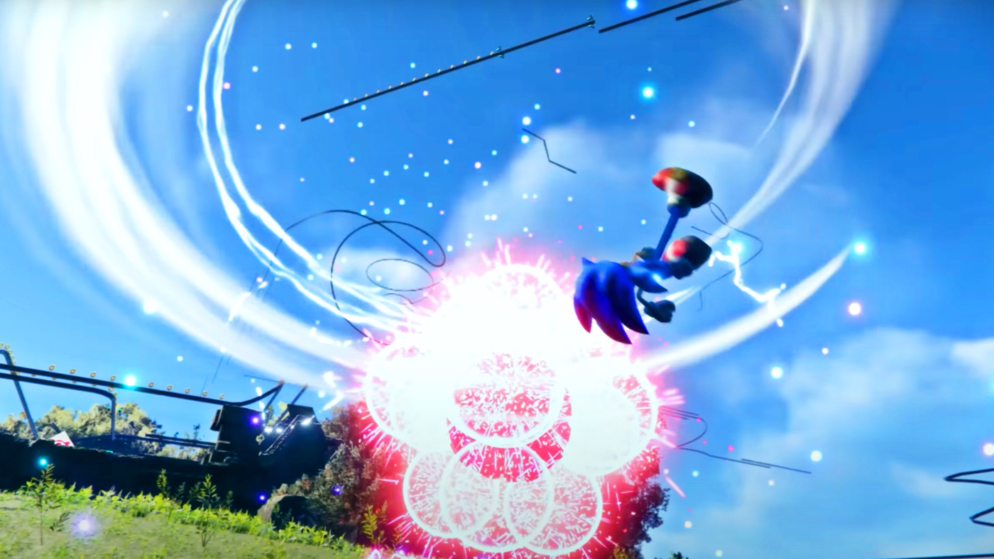 Кадр с боем Соника