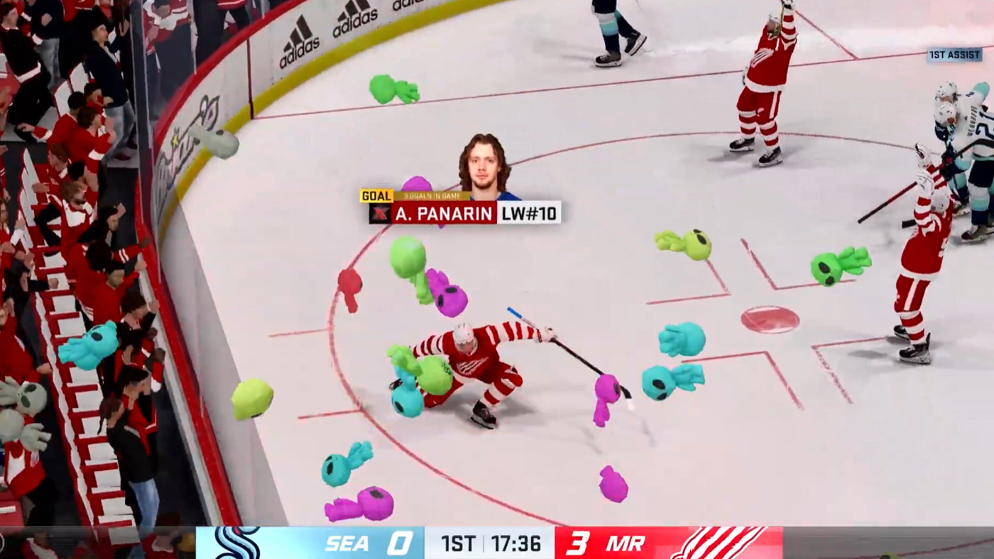 Мягкие игрушки в честь хет-трика Панарина