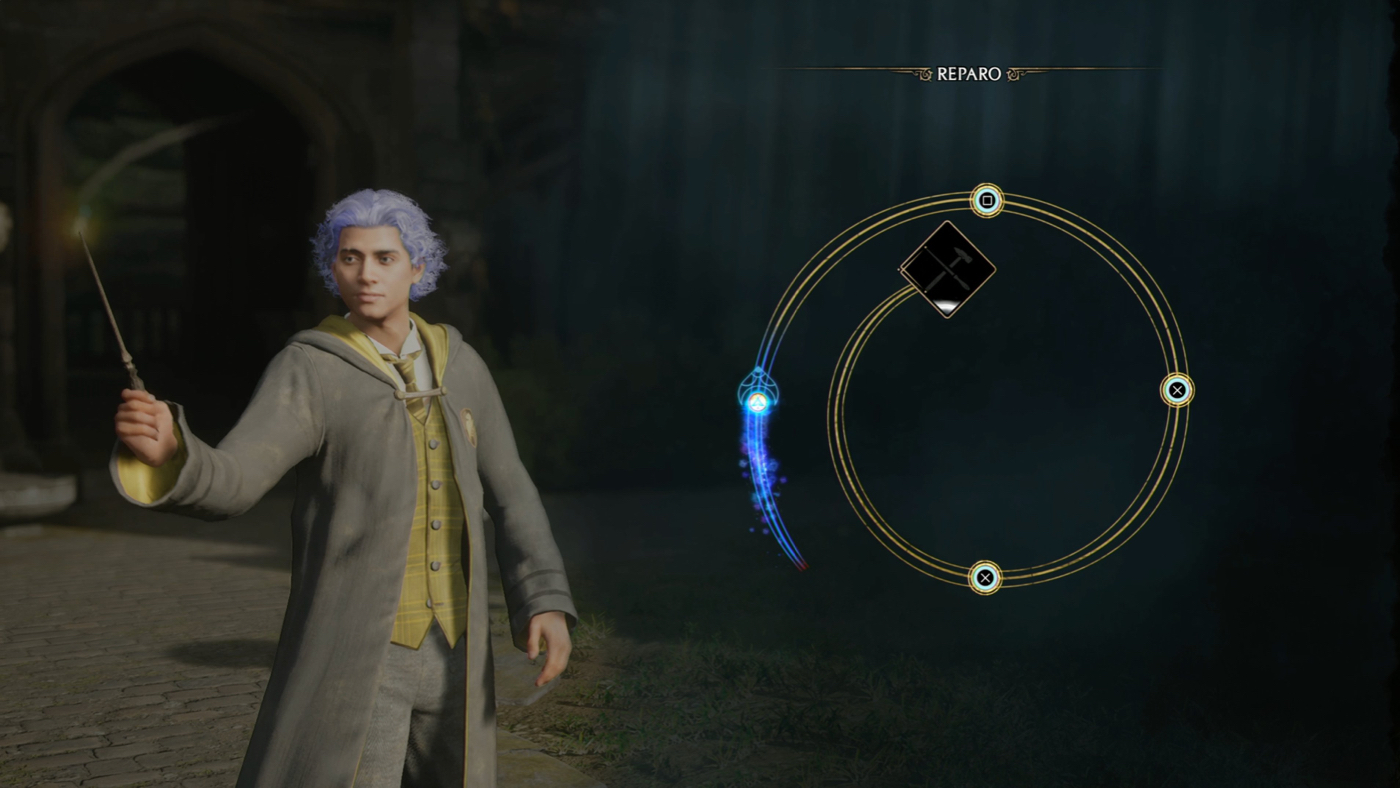 Изучение заклинания в Hogwarts Legacy