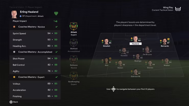 Скриншот повышения атрибута «Тактические знания»