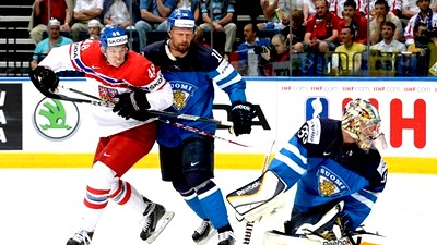 Пекка Ринне в матче с Чехией (3:0)