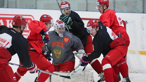 Тренировка сборной России