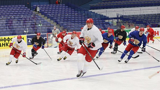 Тренировка сборной России