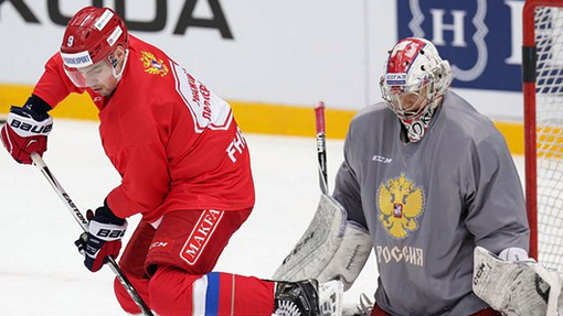 Тренировка сборной России