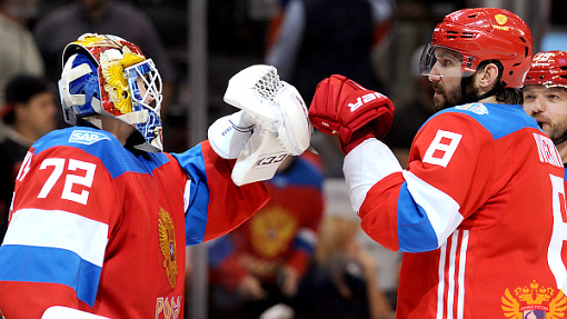 Сергей Бобровский и Александр Овечкин