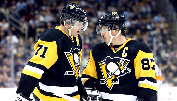 Евгений Малкин и Сидни Кросби