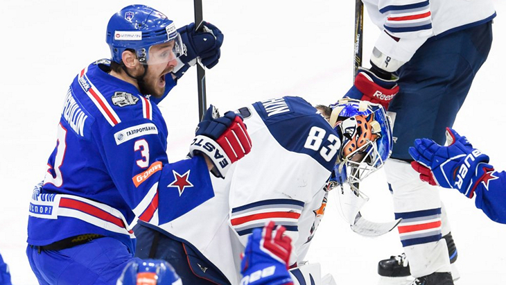 Радость хоккеистов СКА