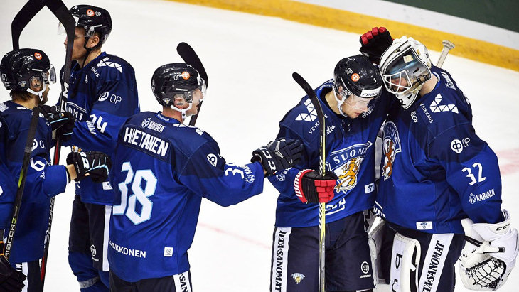 Хоккеисты сборной Финляндии