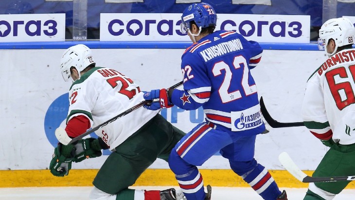 Фрагмент матча СКА — «Ак Барс»