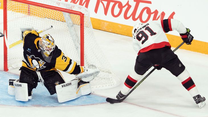 Владимир Тарасенко в матче против «Питтсбурга»