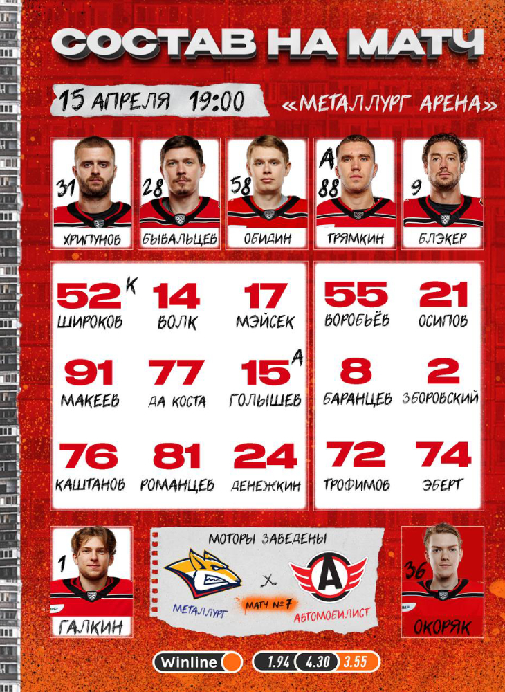 Состав «Автомобилиста».