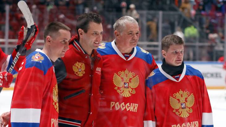 Владимир Быстров, Роман Ротенберг, Александр Медведев и Андрей Аршавин