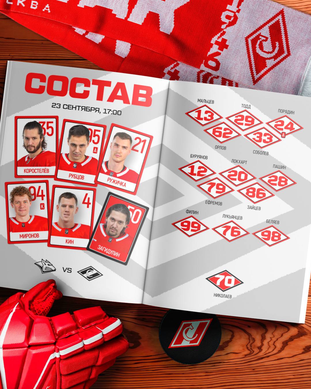 Стартовый состав «Спартака»