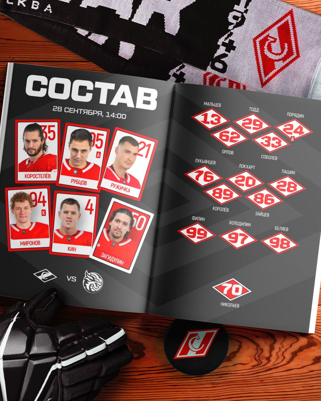 Стартовый состав «Спартака»