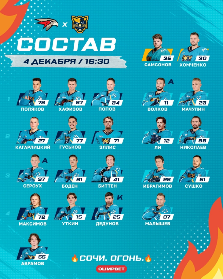 Стартовый состав «Сочи»