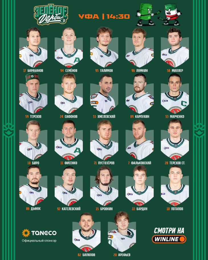 Стартовый состав «Ак Барса»