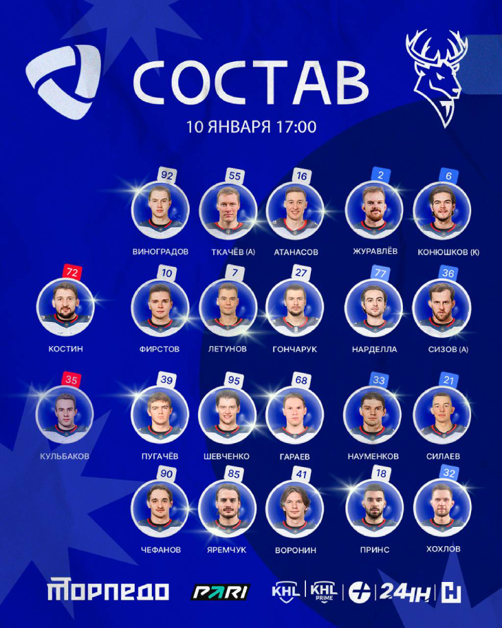 Стартовый состав «Торпедо»
