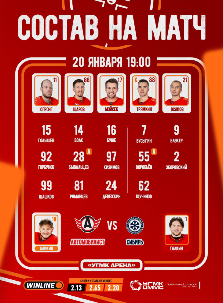 Стартовый состав «Автомобилиста»