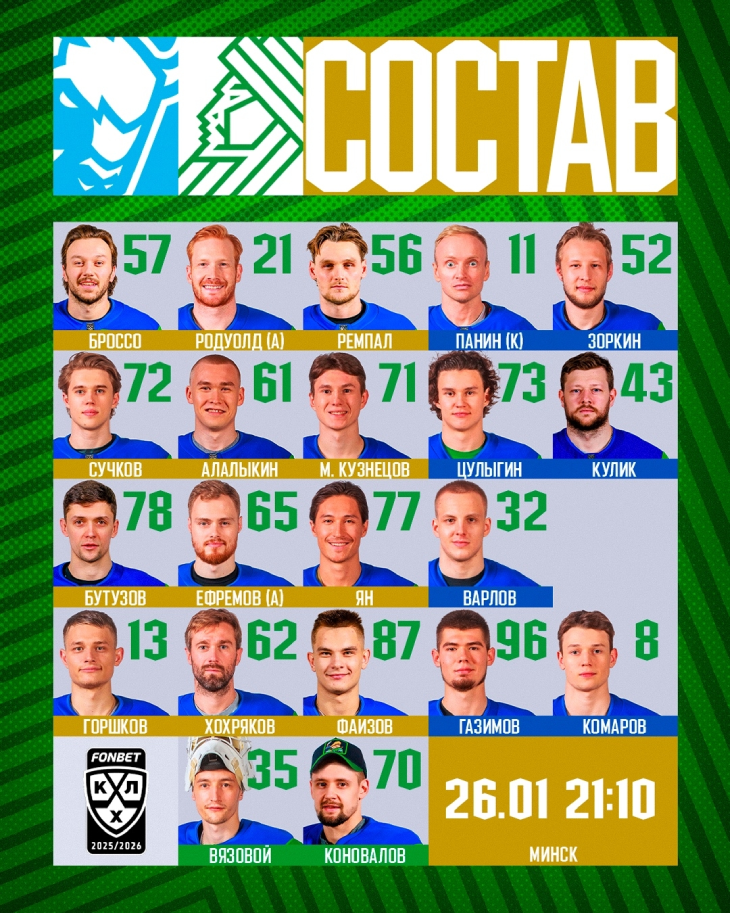 Стартовый состав «Салавата»